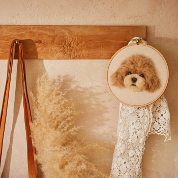 강아지 양모펠트 액자